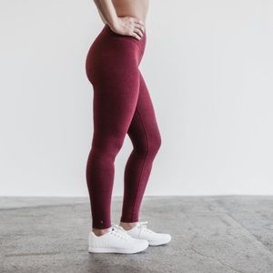 Nobull Plush Heather Tight - Merlot